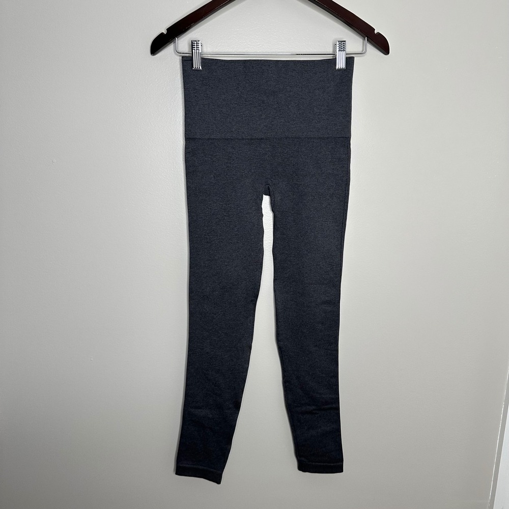 SPANX Women's Look At Me Now High Waist Heathered Charcoal Seamless Leggings‎ M - Picture 4 of 5